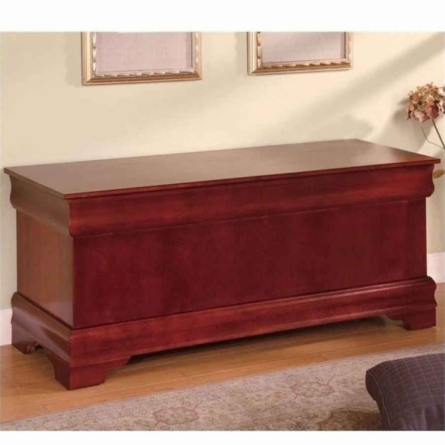 Accent Chests & Cabinets * | Bowery Hill Cedar Blanket Chest In Warm Brown