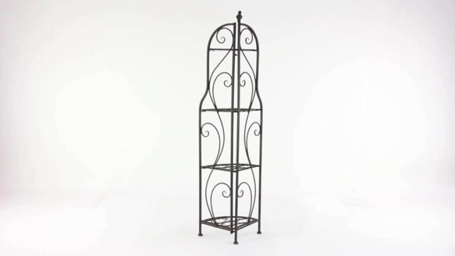 Shelving * | Brimfield & May Traditional Black Metal Bakers Rack 63377