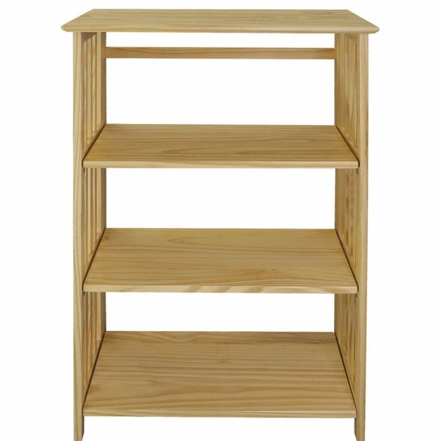 Shelving * | Casual Home Soho Manhattan 4-Shelf Folding Bookcase 26 Wide, Natural