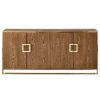 Buffets & Sideboards * | Inspired Home Ori Sideboard, 4 Doors, Ash Brown