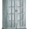 China Cabinets & Hutches * | Bailey Street Home 2-Door 2-Drawer Cabinet 3 Inner Shelves Rustic Blue Two Door Two Cabinet In