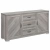 Buffets & Sideboards * | Belleze Sideboard, Console Table Or Buffet With Three Drawers & Four Shelves, Gray Wash