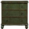 Accent Chests & Cabinets * | Home Meridian Accentrics Home Teal Green Distressed 3 Drawer Chest Ds-P017068A