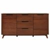 Buffets & Sideboards * | Unique Furniture Tahoe Collection American Walnut 3-Section Sideboard