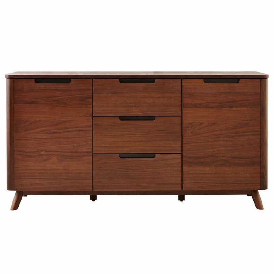 Buffets & Sideboards * | Unique Furniture Tahoe Collection American Walnut 3-Section Sideboard