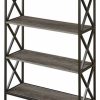 Shelving * | Convenience Concepts Tucson 4 Tier Bookcase, Weathered Gray