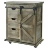 Accent Chests & Cabinets * | Stylecraft Home Collection Presley 3 Drawer With Door Side Cabinet, Driftwood Grey