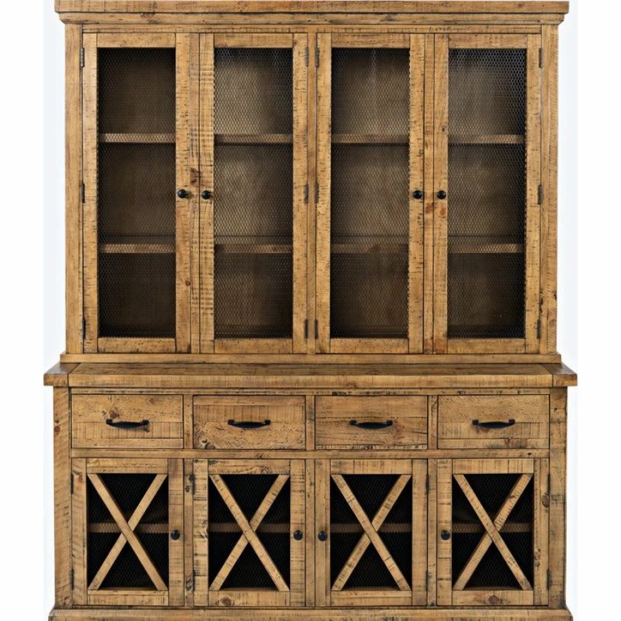 China Cabinets & Hutches * | Jofran Telluride Hutch And Server Naturally Distressed Telluride