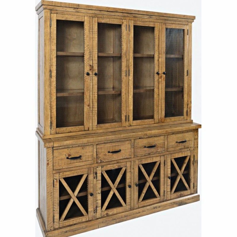 China Cabinets & Hutches * | Jofran Telluride Hutch And Server Naturally Distressed Telluride