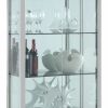 China Cabinets & Hutches * | Chintaly Imports Contemporary Tempered Glass Curio With Shelves 6652-Cur