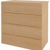 Accent Chests & Cabinets * | Nexera 4-Drawer Chest, Natural Maple