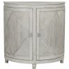 Accent Chests & Cabinets * | Gabby Chelsea Distressed White Demilune Cabinet