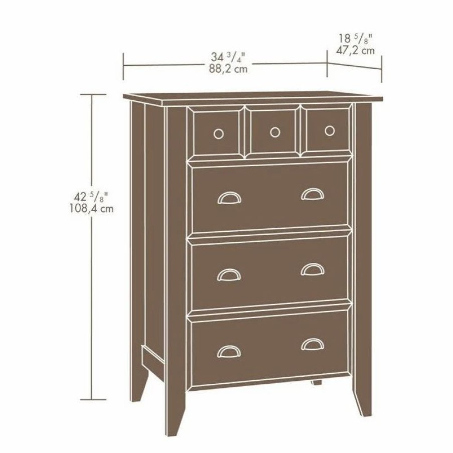 Accent Chests & Cabinets * | Sauder Shoal Creek 4 Drawer Chest In Soft White