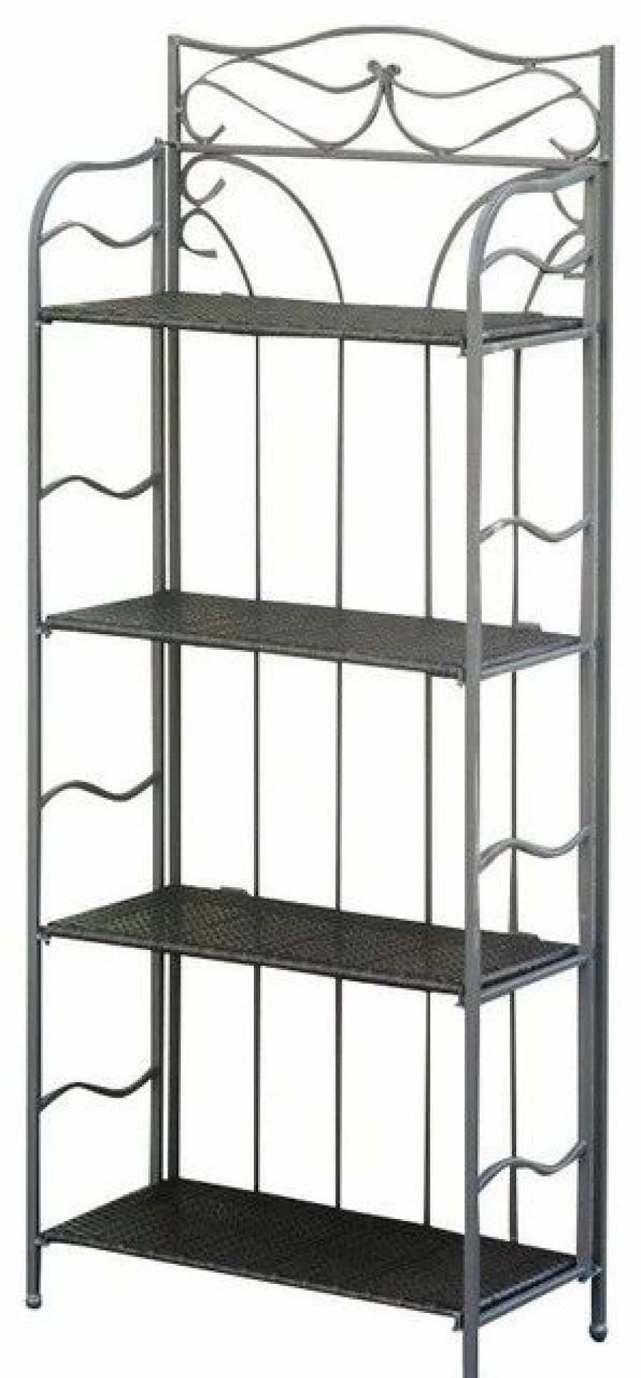 Shelving * | Pemberly Row 4 Tier 24 Bakers Rack In Chocolate