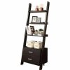 Shelving * | Monarch Specialties Bookshelf, Etagere, Ladder, 4 Tier, 69 H, Office, Bedroom, Laminate, Cappuccino