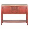 Buffets & Sideboards * | Safavieh Charlotte Storage Sideboard, Egyptian Red/Oak