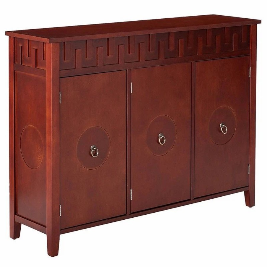 Buffets & Sideboards * | Pilaster Designs Mackenzie Walnut Wood Contemporary Sideboard Buffet Server Cabinet