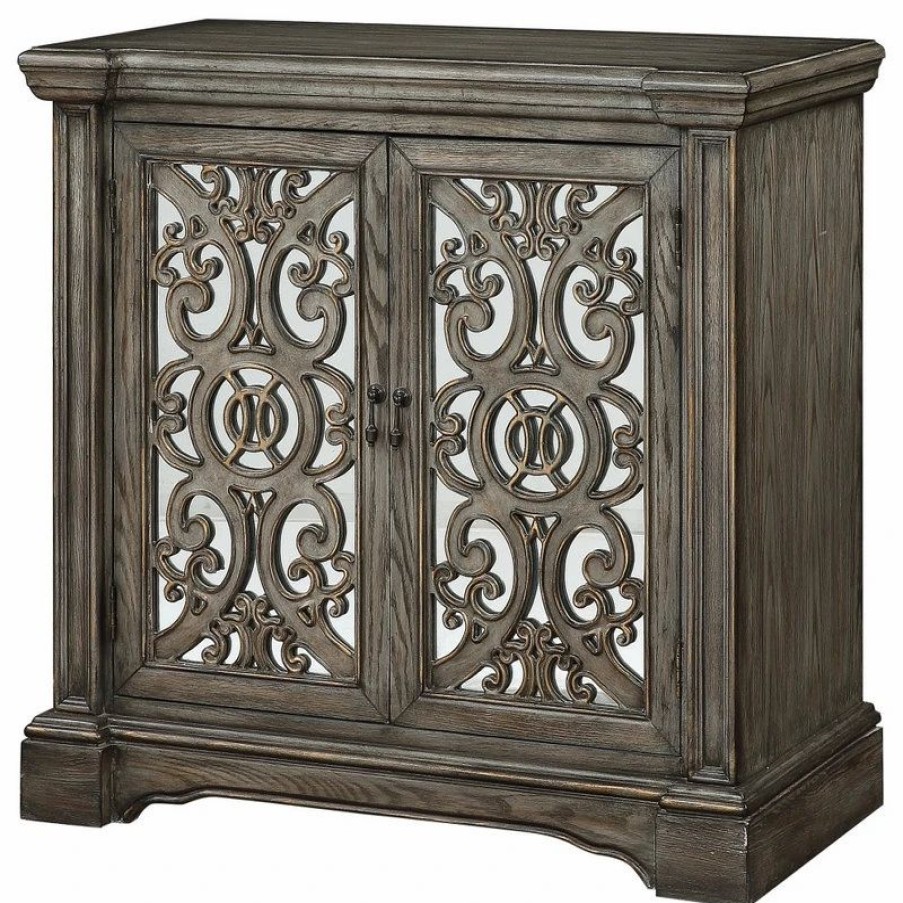 Buffets & Sideboards * | Coast To Coast Imports, Llc Savannah Mist Blue And Gray 2 Door Cabinet