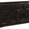 Buffets & Sideboards * | Crafters And Weavers Eboni 4 Door / 3 Drawer Sideboard Black