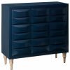 Accent Chests & Cabinets * | Olliix Madison Park Rubrix 3-Drawer Chest, Navy