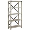 Shelving * | Walker Edison 64 Farmhouse Metal X Bookcase, White Oak