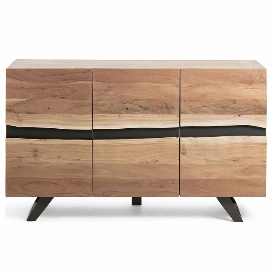 Buffets & Sideboards * | Acacia Wood 3-Door Sideboard | La Forma Uxia