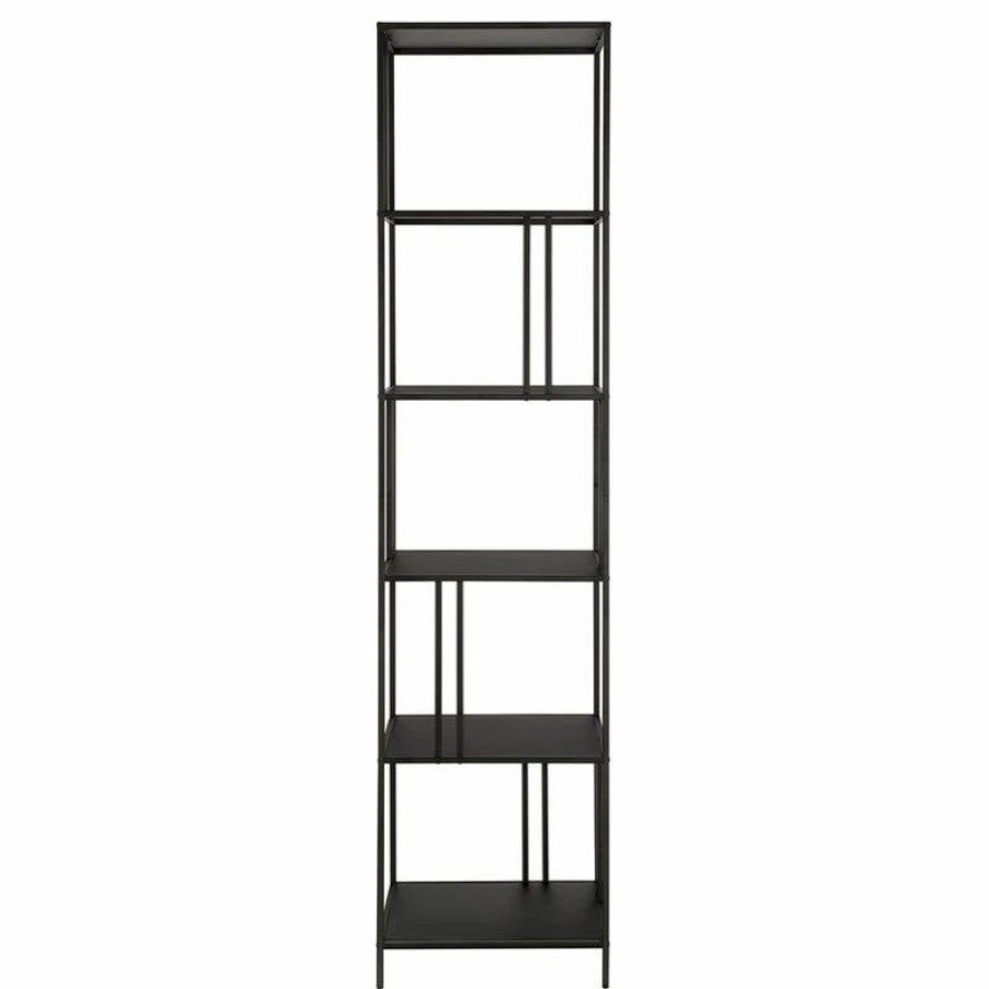 Shelving * | Henn&Hart 18 Blackened Bronze Metal Bookcase