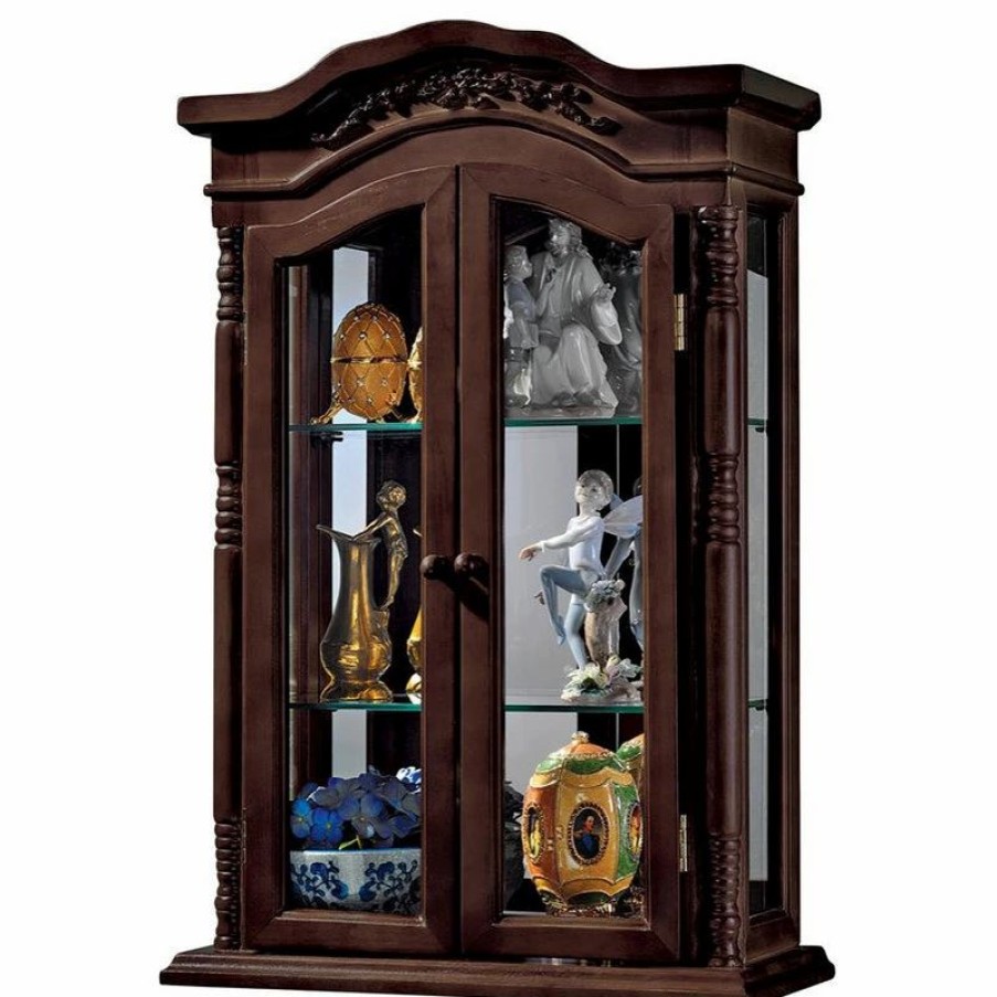 China Cabinets & Hutches * | Design Toscano Beacon Hill Hardwood Wall Curio Cabinet