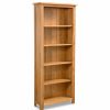 Shelving * | Vida Xl International B.V. Vidaxl Solid Oak Wood 5-Tier Bookcase Book Shelves Cabinets Display Shelf