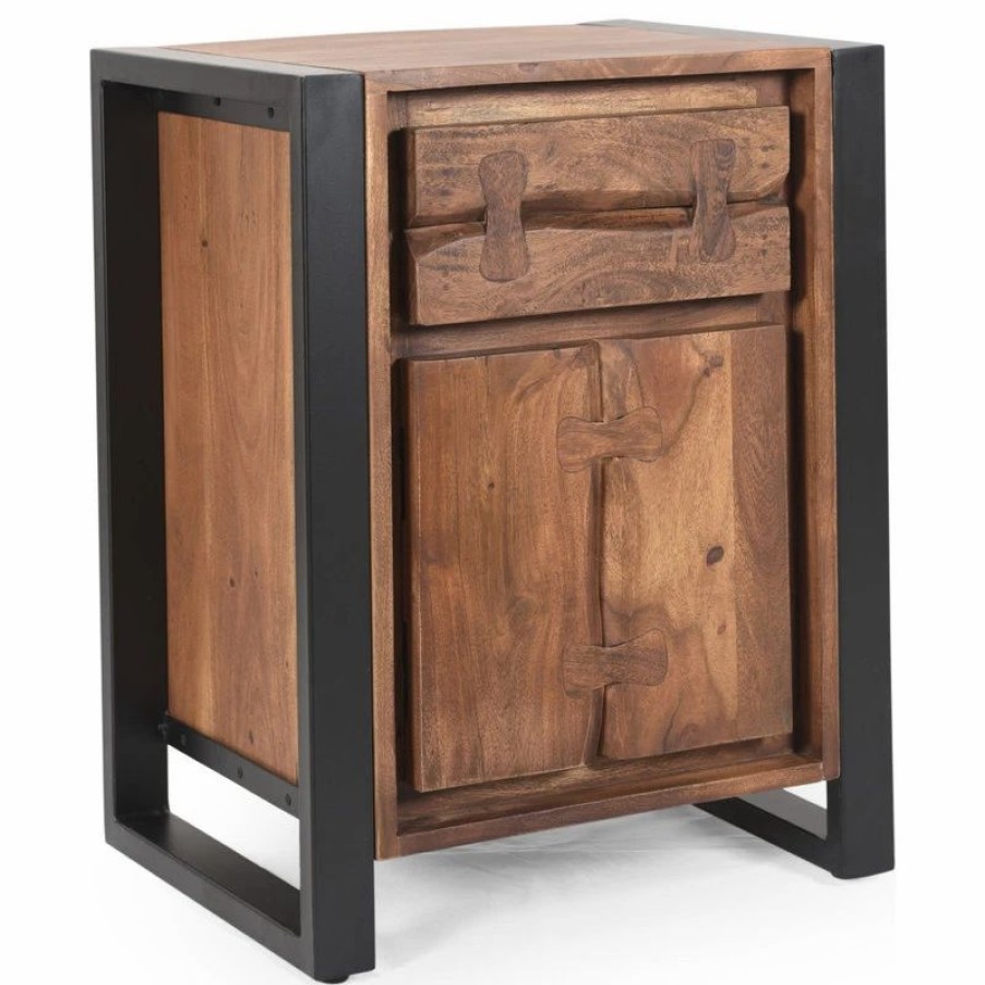 Accent Chests & Cabinets * | Gdfstudio Barker Handcrafted Boho Acacia Wood Cabinet