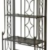 Shelving * | Pemberly Row Iron Bakers Wine Rack In Antique Black