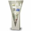 China Cabinets & Hutches * | Chintaly Imports 6625-Cur Triangular Curio Cabinet With Mirrored Interior