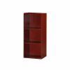 Shelving * | Hodedah Import Inc. 3-Shelf Bookcase, Mahogany