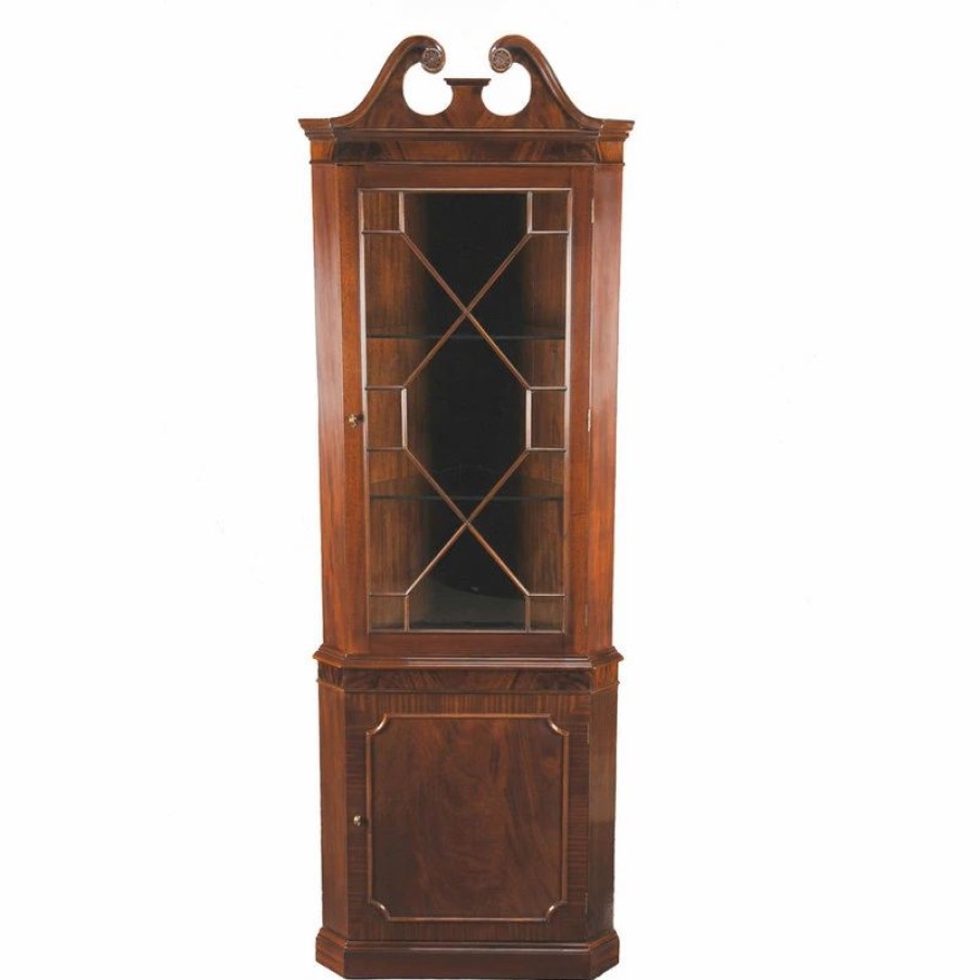 China Cabinets & Hutches * | Niagara Furniture Mahogany Corner Cabinet