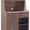 Shelving * | Benzara, Woodland Imprts, The Urban Port Wooden 1 Door Bakers Cabinet With 2 Top Shelves And 1 Drawer, Brown