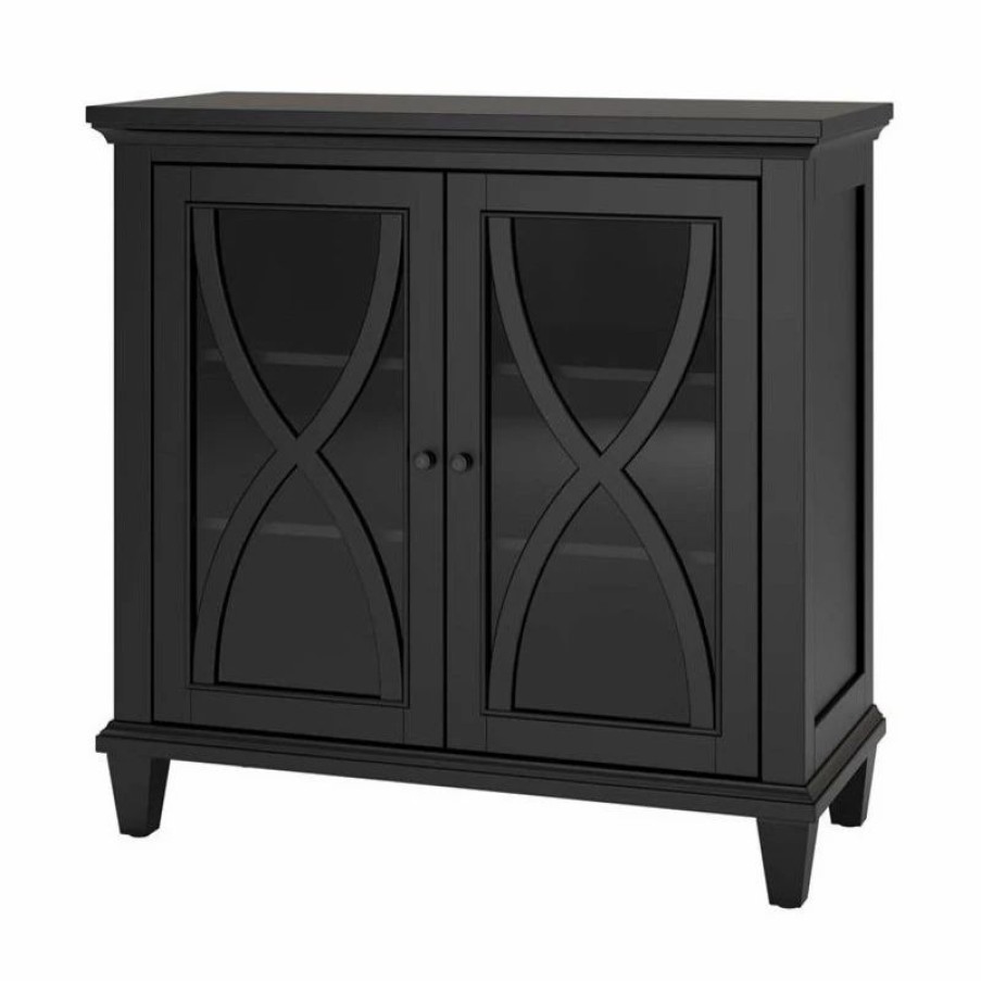 Accent Chests & Cabinets * | Ameriwood Home Ellington Double Door Accent Cabinet In Black