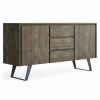 Buffets & Sideboards * | Simpli Home Ltd. Simpli Home Lowry Solid Acacia Wood Sideboard Buffet In Gray