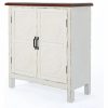 Accent Chests & Cabinets * | Gdfstudio Gdf Studio Aliana Shabby Painted Accent Cabinet, Distressed White/Brown