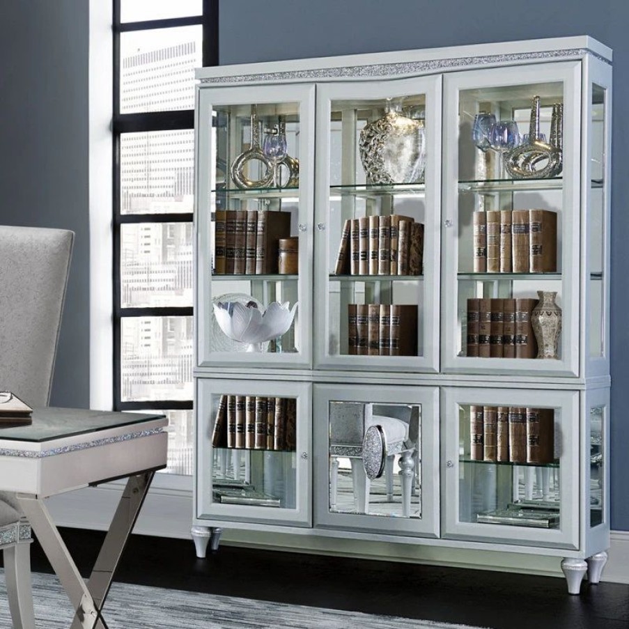 China Cabinets & Hutches * | Michael Amini Melrose Plaza China Cabinet, Dove