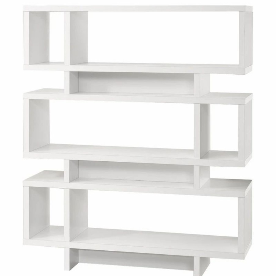 Shelving * | Monarch Contemporary Modern Laminate Bookshelf With White Finish I 2532