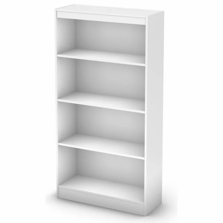 Shelving * | South Shore Furniture South Shore Axess 4-Shelf Bookcase, Pure White