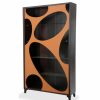 China Cabinets & Hutches * | Michael Amini Aico 21 Cosmopolitan Curio Side Cabinet, Orange/Umber 9029505S-812