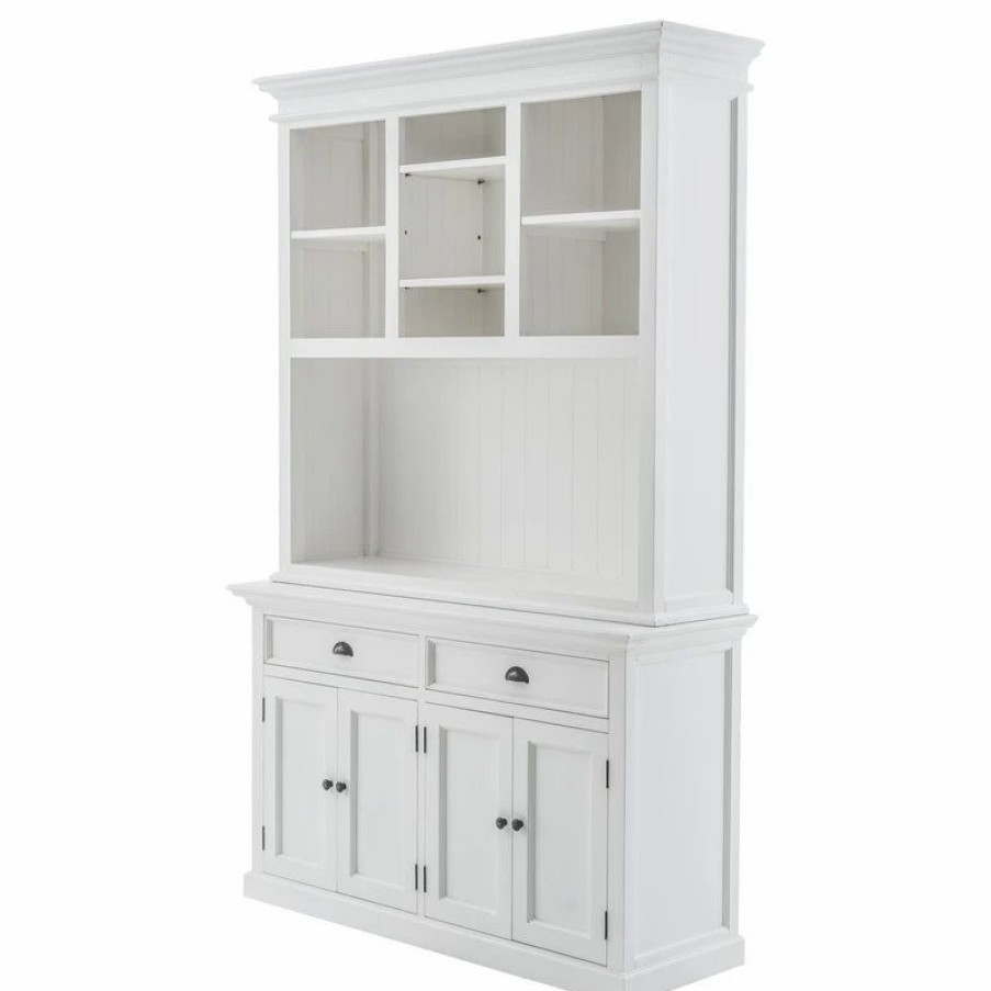 China Cabinets & Hutches * | Novasolo Halifax Buffet Hutch Unit With 2 Adjustable Shelves