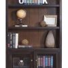 Shelving * | Martin Furniture Hartford Library Bookcase In 2 Tone Distressed Black