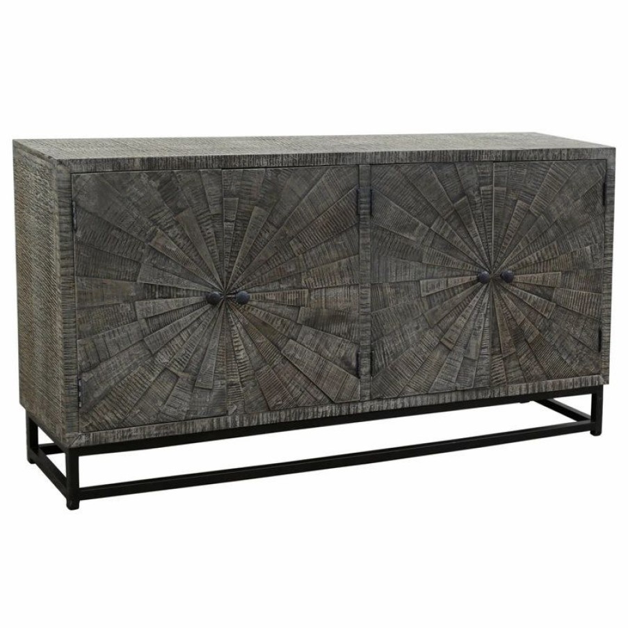 Buffets & Sideboards * | Coast To Coast Imports, Llc Spinner Brownish Gray 4 Door Sideboard