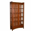 China Cabinets & Hutches * | Crafters And Weavers Mission Quarter Sawn White Oak Tall China Cabinet, Golden Brown