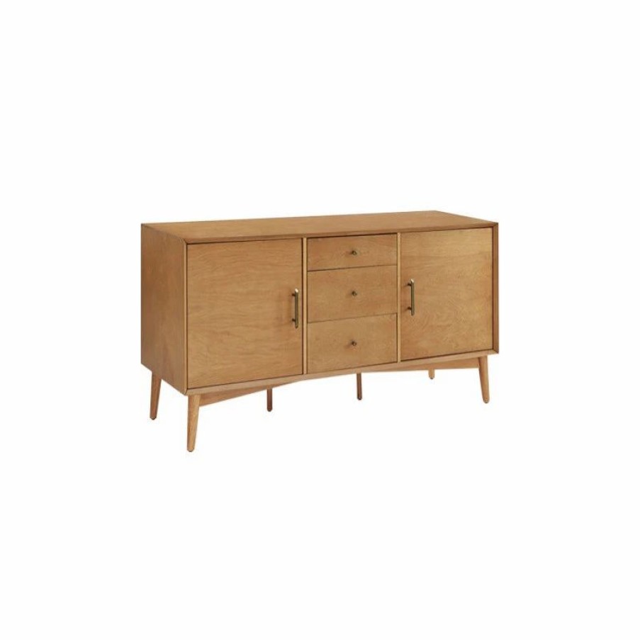 Buffets & Sideboards * | Crosley Landon 3 Drawer Sideboard In Acorn